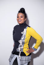 Load image into Gallery viewer, Mixed Ties | Blue/Yellow Stripe Turtleneck
